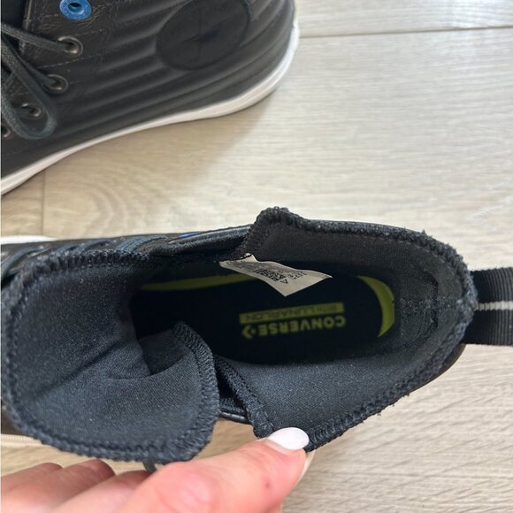 Converse Chuck Taylor All Star Leather Waterproof Boot Quilted Black Blue Jay - Picture 10 of 13